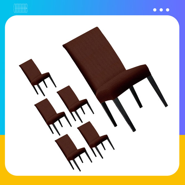 Latitude Run® Chair Covers For Dining Room 6 Pack Armless Chair